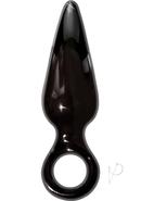 Anal Fever Mini Glass Pleasure Plug 4.25in - Black