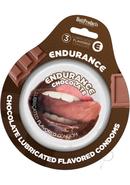 Lubricated Flavored Endurance Condoms 3 Per Pack - Chocolate