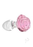 Pillow Talk Rosy Glass Anal Plug - Clear/pink